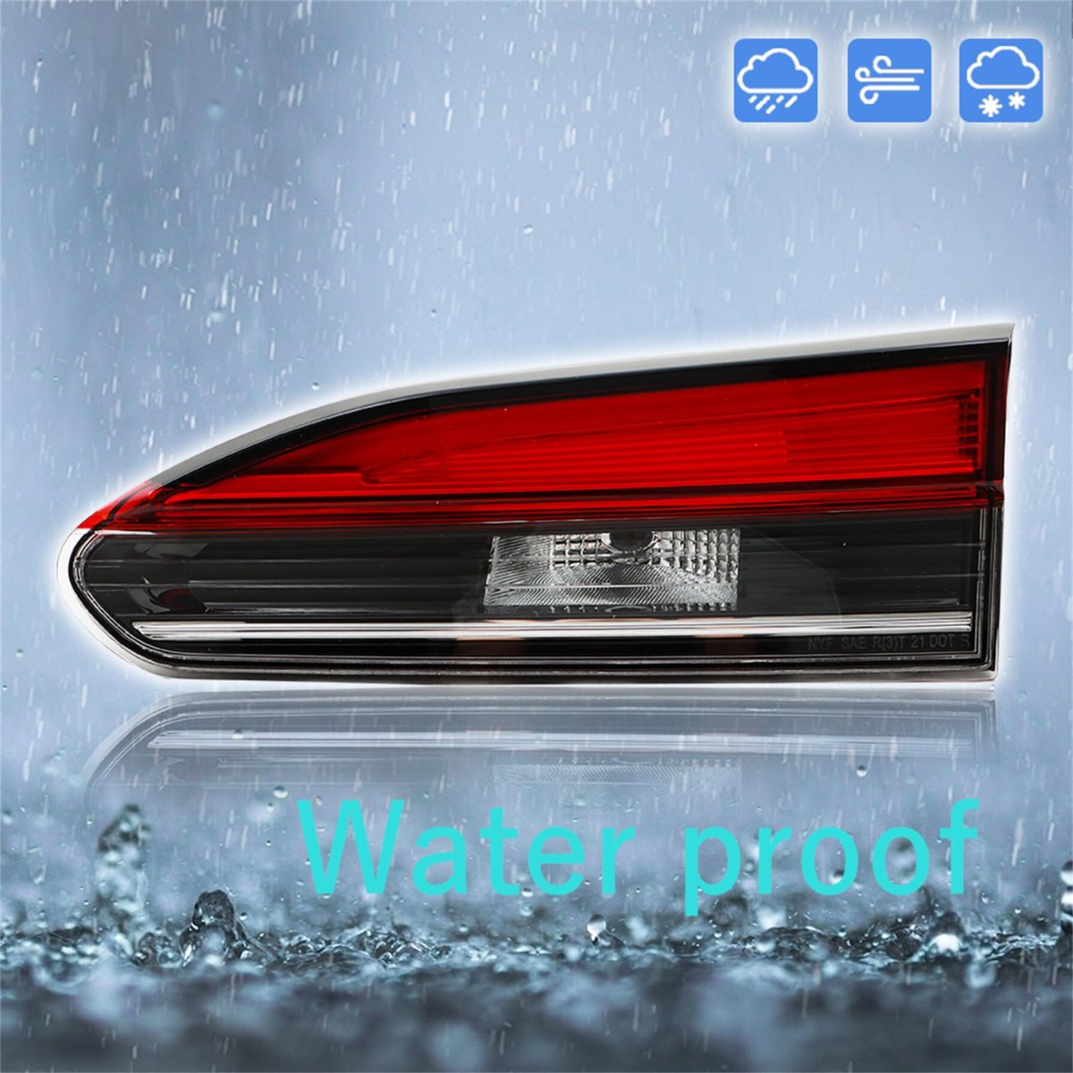 Inner Rear Right Brake Tail Light Assembly For 2022 2023 Corolla Cross Xle Replacement 81580-0a150 Passenger Side Chrome Lens