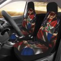 Combined Dominican Republic And Usa Flag Car Seat Covers Fronts-universal Automotive Seat Full Set Of 2 Pcs Fits Most Cars Suv