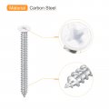 Uxcell St3 5x40mm White Screws Self Tapping 100pcs Flat Head Phillips Wood For Woodworking