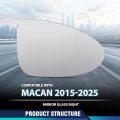 Mirror Glass Passenger Right Side For Porsche Macan 2015 2016 2017 2018 2019 2020 2021 95b857522j Chrome