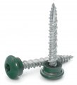 Low Profile Mechanical Galvanized Roofing Screws Green Finish 10 X 1 5 In T25 Torx Drive With Epdm Bonded Washer And Type 17 