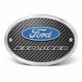 Ipick Image Made For Ford Explorer 3d Logo On Carbon Fiber Look Oval Billet Aluminum 2 Tow Hitch Cover