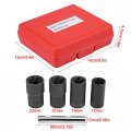 Kimiss 5pcs Twist Socket Set Includes 1 2in Drive Lug Nut Remover Tool And 17mm 19mm 21mm 22mm Sockets Locking Wheel Bolt Stud