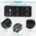 Acropix Front Left Driver Side Master Power Window Switch Fit For Land Rover Lr3 Pack Of 1 Black