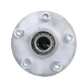 Pre-assembled Galvanized 5 On 4 Inch Trailer Hub Bearing Kit Suitable For 2000lbs And 1-1 16 Spindle 