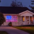 American Flag Lights 420 Led Solar And Usb Powered Us Net 6 5ft By 3 28ft Waterproof String For 4th Of July Independence Day 