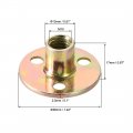 Uxcell M10 Brad Hole Tee Nut Carbon Steel T-nuts Furniture Hardware Flange Insert Female Thread With Screws 10pcs