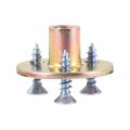 Uxcell M10 Brad Hole Tee Nut Carbon Steel T-nuts Furniture Hardware Flange Insert Female Thread With Screws 10pcs