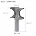 Uxcell Router Bit 1 2 Shank 7 8 Inch Dia Half Round End Mill Flute Bull Nose Grooving Carbide For Woodworking Engraving Edge