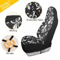 Goodold Fleur De Lis Pattern Car Seat Covers Set Of 2 Auto Fronts Protector High Stretch Back Easy Install Bucket Seat Cover