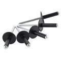Ispinner 100pcs 3 16 X 1 Large Flange Aluminum Blind Rivets Pop Grip Grange 18-20mm Black 