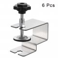 Uxcell Drawer Front Installation Clamps Stainless Steel Cabinet Jig Long Bend For Tables Desks 6pcs
