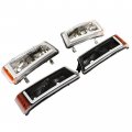 Hecasa Led Headlights Compatible With 2003-2007 Chevy Chevrolet Silverado Avalanche 1500 2500 3500 Tube Bar W Day Running Light