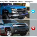 Hecasa Led Headlights Compatible With 2003-2007 Chevy Chevrolet Silverado Avalanche 1500 2500 3500 Tube Bar W Day Running Light