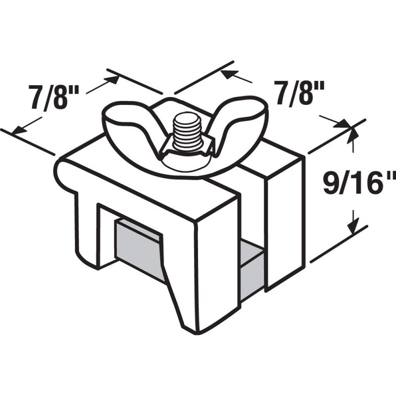 Prime-line U 9821 Non-marring Sliding Window Lock White Finish 2 Pack