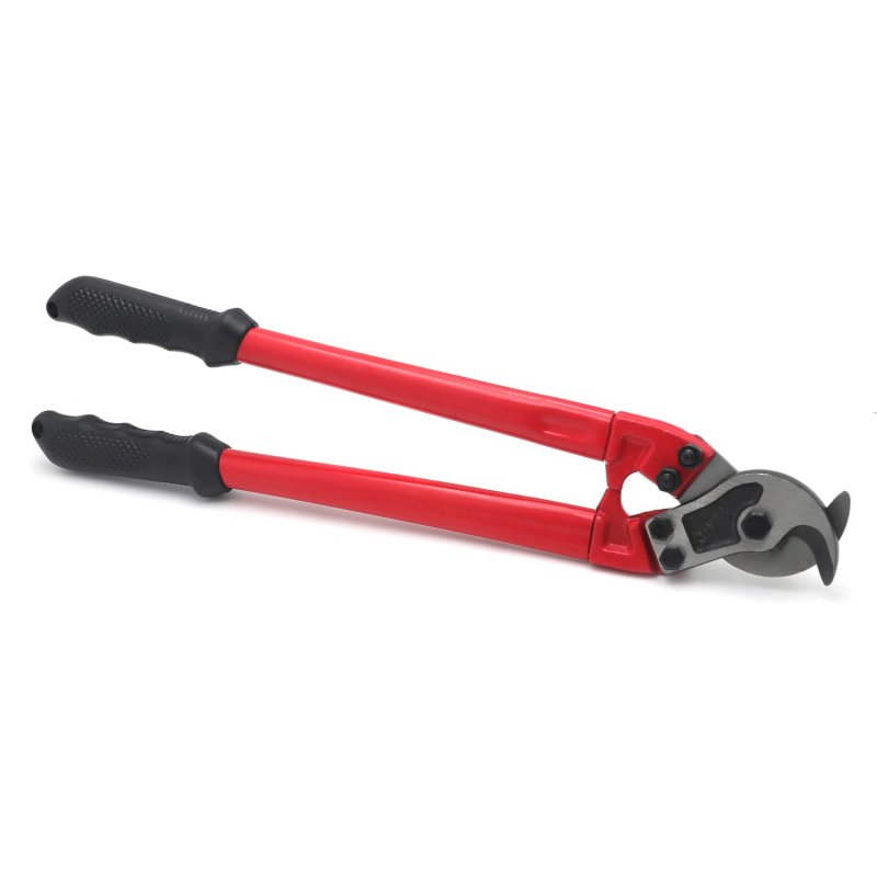 18 In Heavy Duty Electrical Cable Cutter Stainless Steel Wire Rope Multi Copper Aluminum Plier For Brake And Railing Red