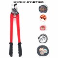 18 In Heavy Duty Electrical Cable Cutter Stainless Steel Wire Rope Multi Copper Aluminum Plier For Brake And Railing Red