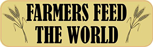Stickertalk Wheat Farmers Feed The World Magnet 10 Inches By 3