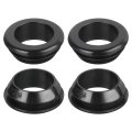 10pcs Rubber Grommets 22mm Mount Dia For 18mm Id Hole Plugs Wiring Firewall Cable Wire Protecting Black