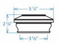 Woodway Copper Flat Top Post Cap Fits 3 5 With Premium Western Cedar Trim 1pc