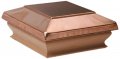Woodway Copper Flat Top Post Cap Fits 3 5 With Premium Western Cedar Trim 1pc 