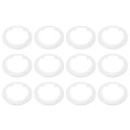 12 Pcs Flange Water Pipe Cover 5 X 3 6 0 Plastic Round Escutcheon Collar Clip-on Radiator Wall Split For 90mm 54 Out Diameter 