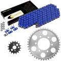 Caltric Blue O-ring Drive Chain Sprockets Kit Compatible With Kawasaki Zx900 Zx-900 Ninja Zx9r 1998-2001