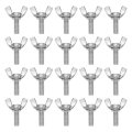20pcs 1 4-20 X 5 8 Wing Butterfly Screw Bolts 304 Stainless Steel Machine Fastener Thumb Hand Screws For Electronic Equipment 
