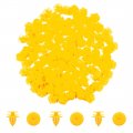 Uxcell 100 Pcs 9mm Hole Yellow Car Fastener Rivet Interior Trim Panel Door Clips