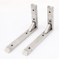 Uxcell 150mmx100mm Stainless Steel Angle Bracket Corner Brace Supports 2 Pcs 