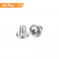Uxcell 10-24x1 4 Pan Head Machine Screws 304 Stainless Steel 18-8 Screw Phillips Drive Fully Threaded Bright Finish Pack Of 20