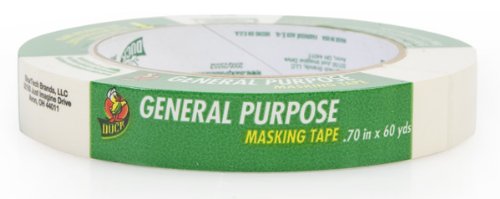General Purpose Masking Tape 0 7 In By 60 Yard Single Roll Beige Rubber Based High Tack Adhesive For Labeling And Bundling