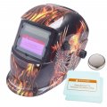 Solar Power Auto Darkening Welding Helmet With Wide Shade Range 4 5-9 9-13 Grinding Feature 2 Extra Lens Covers For Arc Mag Mig 