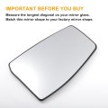 Car Rearview Right Passenger Side Mirror Glass Replacement W Backing Plate Convex Heated White For Ford Tourneo 2012-2022
