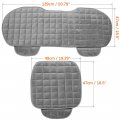 Uxcell Universal Front Rear Car Seat Cushion Breathable Plush Pad Mat Set For Automotive Home Chair Gray