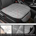 Uxcell Universal Front Rear Car Seat Cushion Breathable Plush Pad Mat Set For Automotive Home Chair Gray