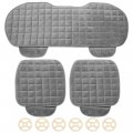 Uxcell Universal Front Rear Car Seat Cushion Breathable Plush Pad Mat Set For Automotive Home Chair Gray