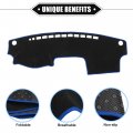 Vekauto Dashboard Cover Compatible For Toyota Camry 2002-2006 Non-slip Polyester Black Blue Mat Dash Board Protector
