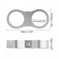 X Autohaux 3pcs Aluminum Alloy An12 Car Hose Separator Clamp Fuel Line Connector For Oil Silver Tone
