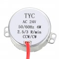 Uxcell Synchronous Motor Ac 24v 2 5-3rpm 50-60hz Ccw Cw 4w Turntable Gear Box For Microwave Oven