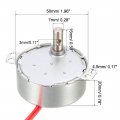 Uxcell Synchronous Motor Ac 24v 2 5-3rpm 50-60hz Ccw Cw 4w Turntable Gear Box For Microwave Oven