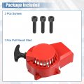 X Autohaux 1 Set Aluminum Alloy Pull Recoil Start With Screws For 47cc 49cc Mini Pocket Dirt Bike Minimoto Atv Quad Scooter Red
