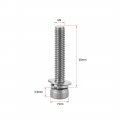 Uxcell M4 X 25mm Stainless Steel Hex Socket Head Cap Screws Bolts Combine With Spring Washer And Plain Washers 10pcs