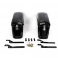 Sallurmose Universal Large Hard Saddle Bag Trunk W Mounting Hardward Keys For Motorcycle Yamaha Honda Cruiser Black 