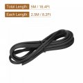 Uxcell Screen Spline 5m 16 4ft Rubber Sealing Strip Window Retainer 6 5mm Od Black 2 In 1 Combine Type