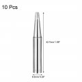 Uxcella Soldering Iron Tips 4mm X 6 5mm Flat Edge Replacement For Solder Station Tip 900m-t-2 4d Silver 10pcs