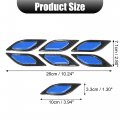 X Autohaux 6pcs 3d Reflective Sticker High Intensity Night Visibility Decal Universal For Car Fender Bumper Hood Safety Warning