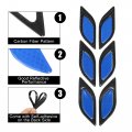 X Autohaux 6pcs 3d Reflective Sticker High Intensity Night Visibility Decal Universal For Car Fender Bumper Hood Safety Warning