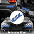 X Autohaux 6pcs 3d Reflective Sticker High Intensity Night Visibility Decal Universal For Car Fender Bumper Hood Safety Warning