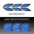 X Autohaux 6pcs 3d Reflective Sticker High Intensity Night Visibility Decal Universal For Car Fender Bumper Hood Safety Warning